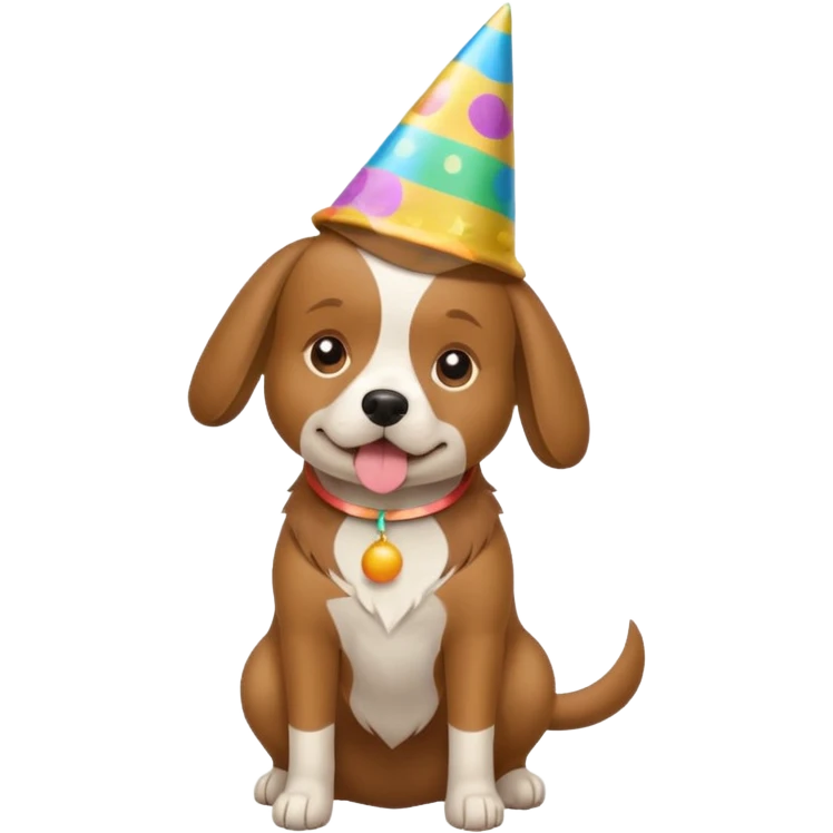 My dog luna wearing a hat outside pooping emoji