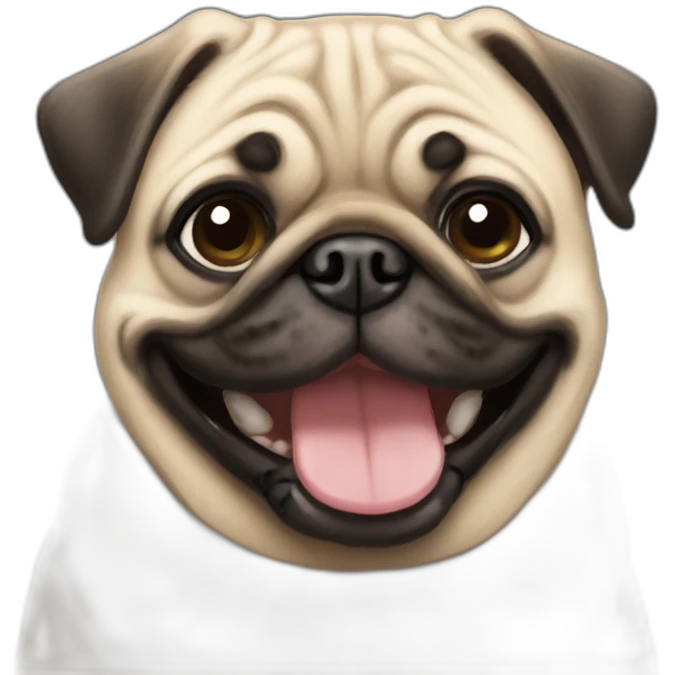 pug smiling emoji