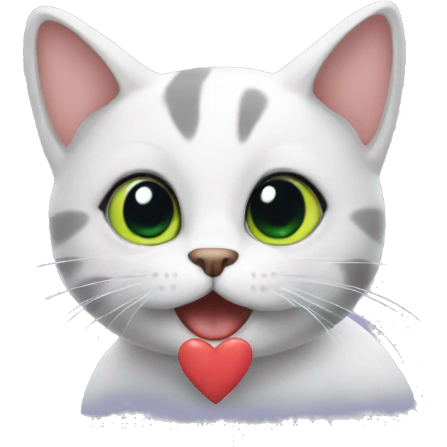 A cat in love emoji