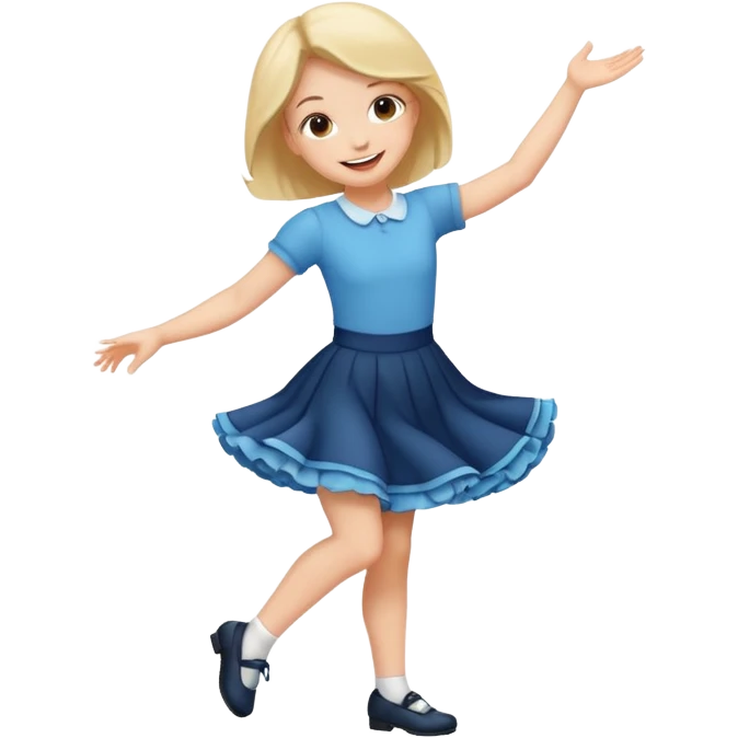 Girl doing a curtsy emoji