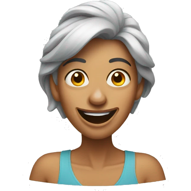 Goofy lady emoji