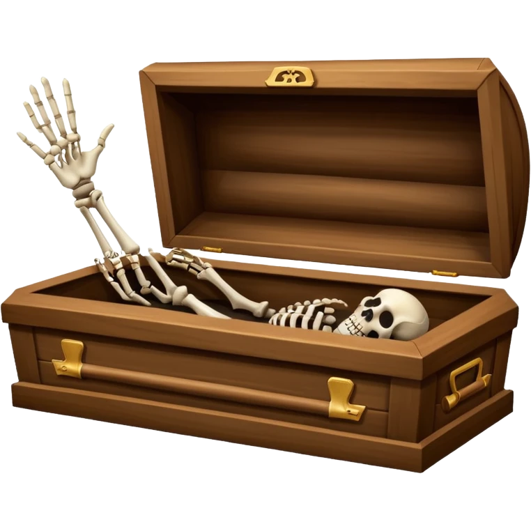 skeleton hand rising from coffin emoji