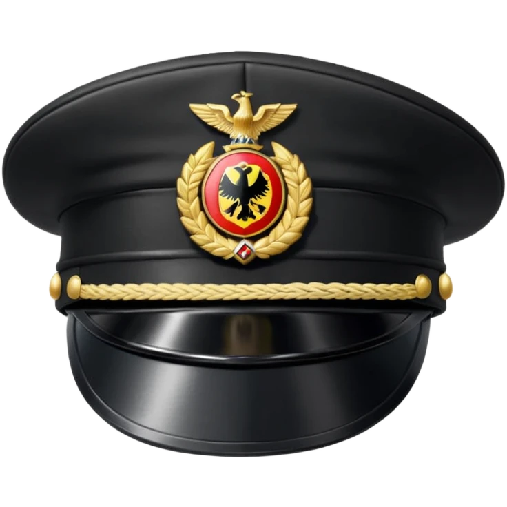 German officer's hat is slightly turned to the right  emoji