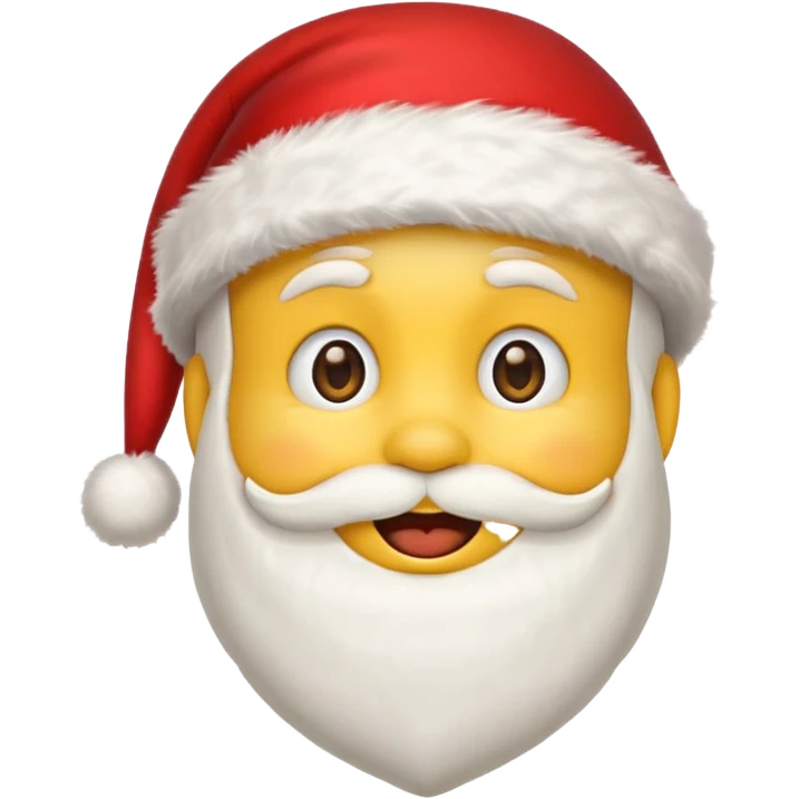 Smiling emoji with santa hat on, google style emoji
