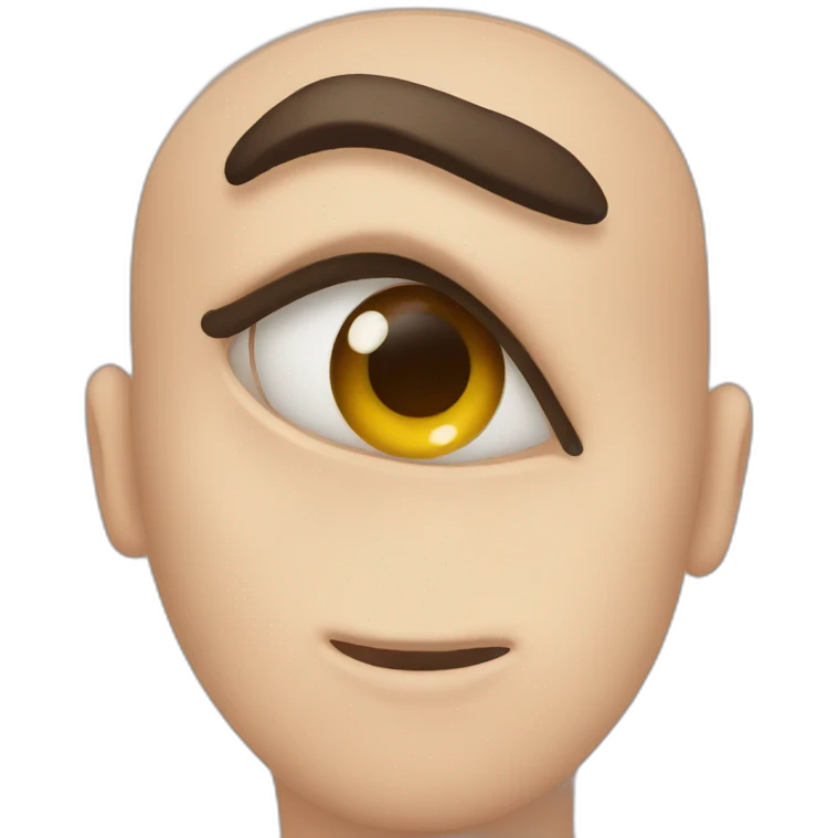 Finger squeeze eyebrow emoji