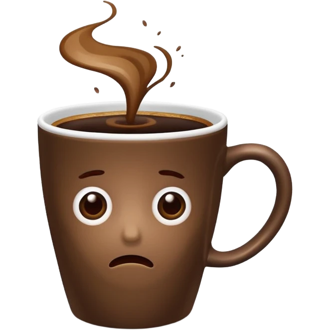 Bad coffee / sad coffee emoji