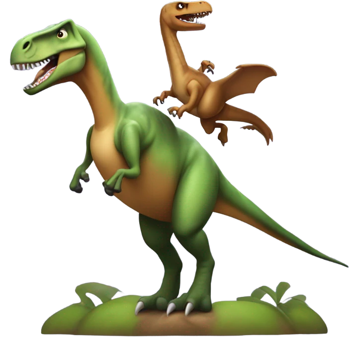 Dinosaur riding a horse  emoji