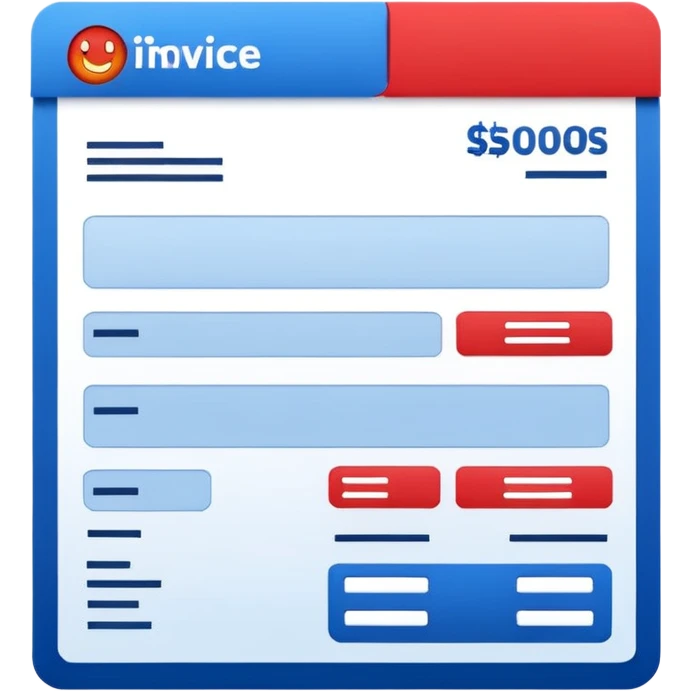fast invoice generator red blue emoji