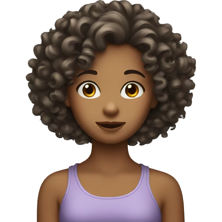 Curly girl emoji