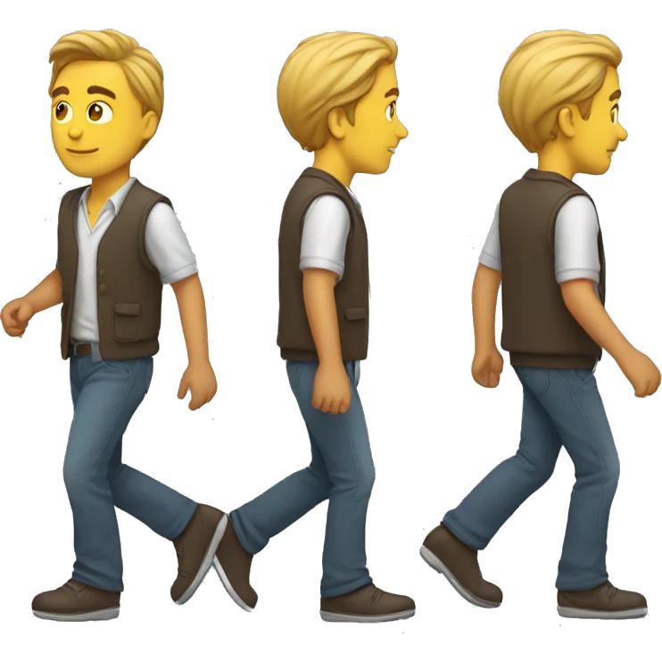 man strutting, front view emoji