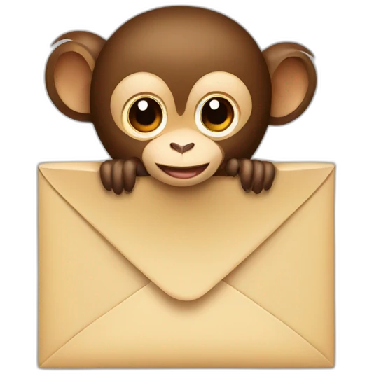 Letter M With a little monkey emoji