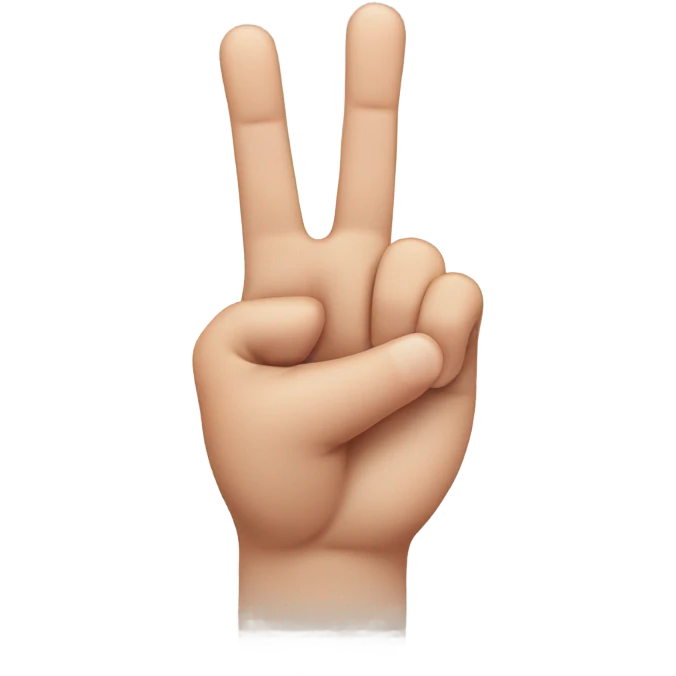 hand with 3 fingers up(thumb, index and pinky) and 2 fingers down(middle, ring) emoji