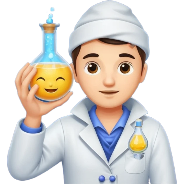 potion maker character squeezing moon like citrus into vial emoji