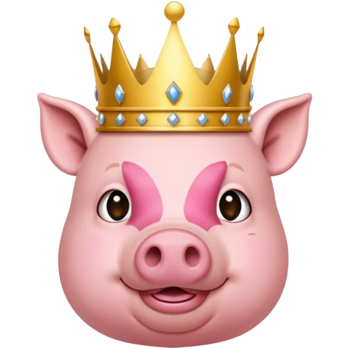 Royal pig wearing a crown emoji