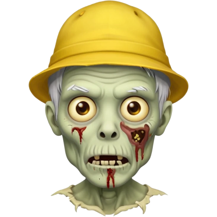 ZOMBIE IN YELLOW HAT emoji