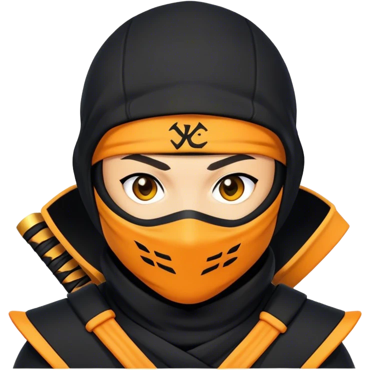 yellow-Orange and black ninja with a YC logo emoji