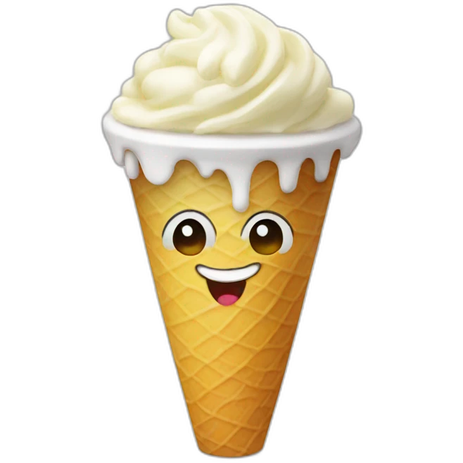 Icecream in a cup with face  emoji