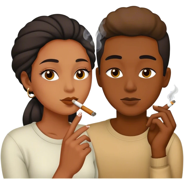 Two people smoking a joint emoji