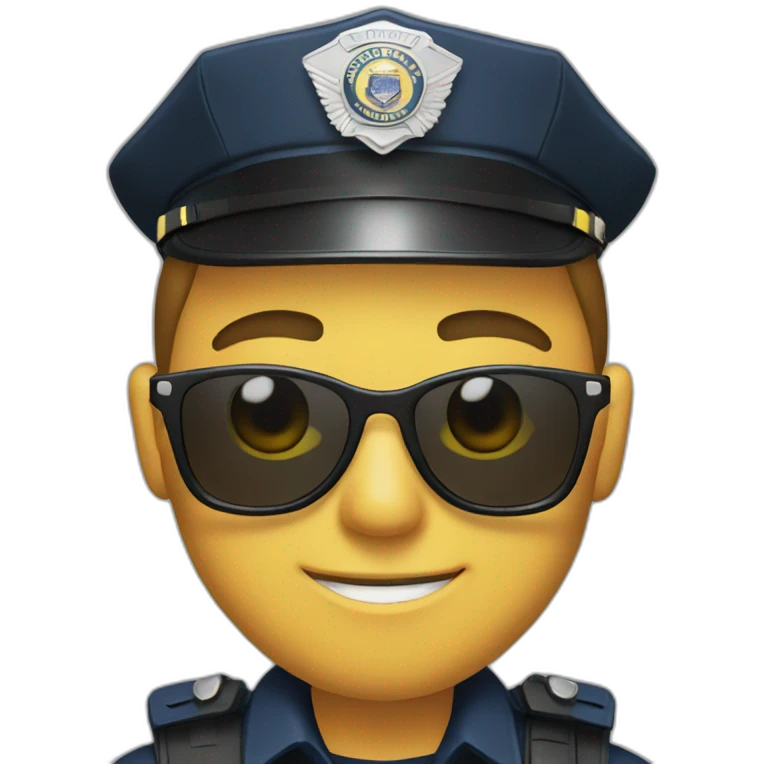 police officer with sun glasses emoji