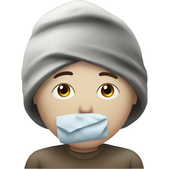 Bored and sick with flue emoji