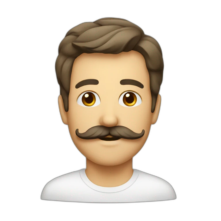 Personne avec une moustache carré emoji