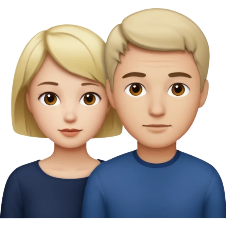 단발 여자 한명이랑 남성 한명 제작 emoji