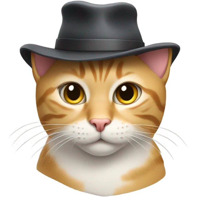Cat wearing a hat emoji