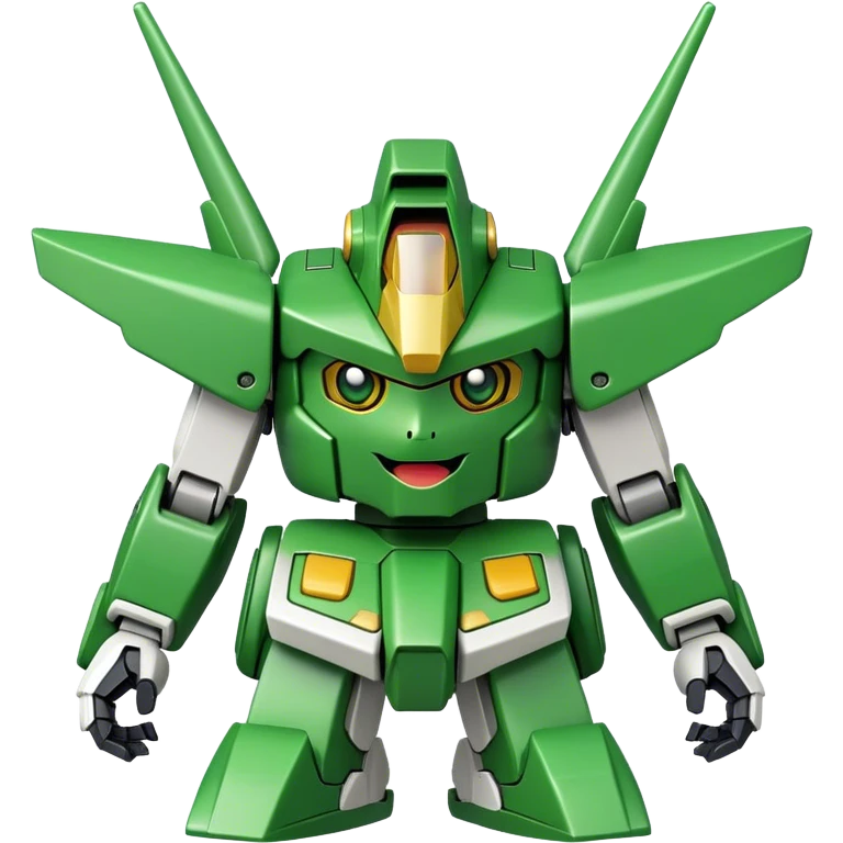 Green gundam happy face emoji