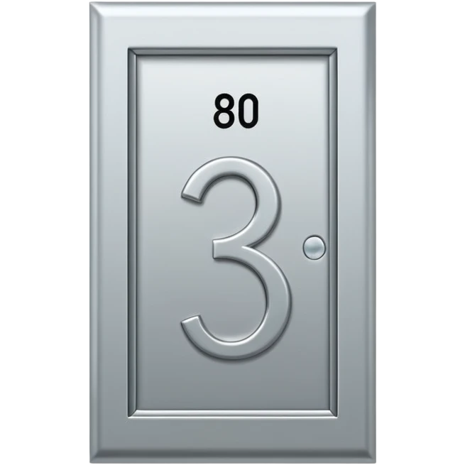 modern house door number emoji