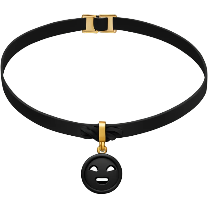 Black choker necklace emoji