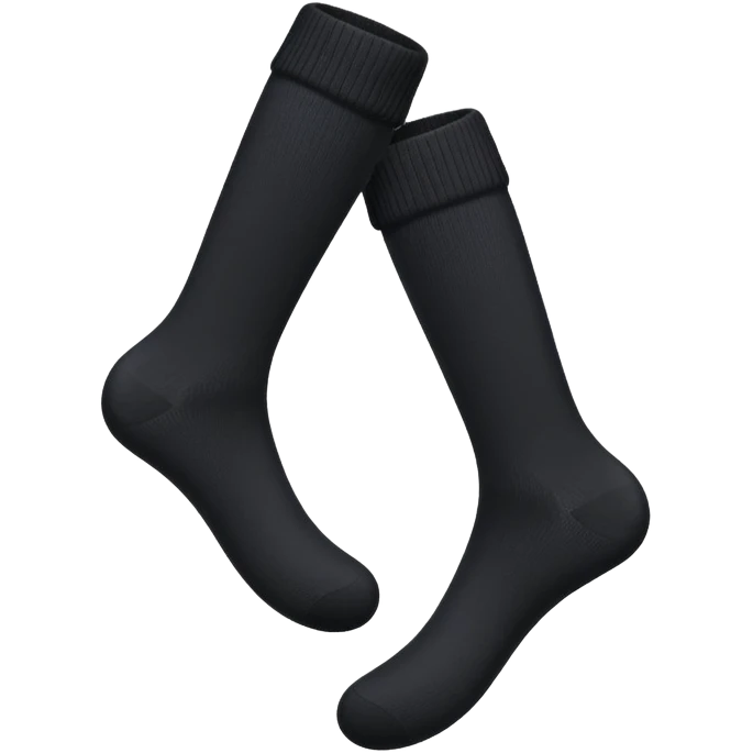  Plain Black  very long socks emoji