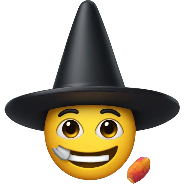 pez con sombrero de bruja feliz emoji