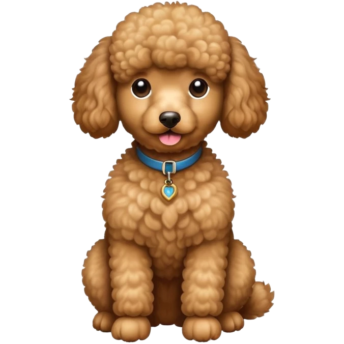 Light brown poodle seated emoji