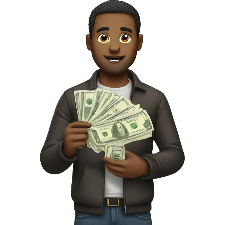 Man holding money  emoji