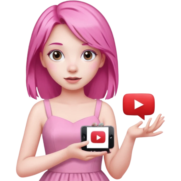 pink girly youtube emoji