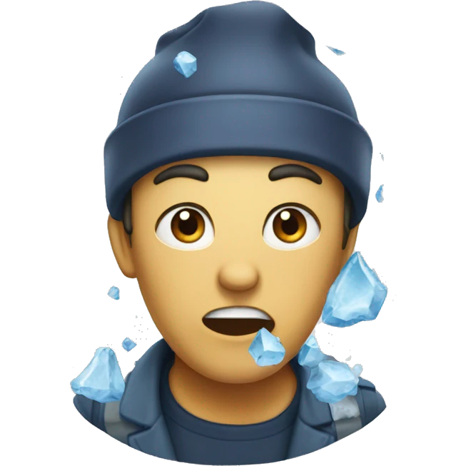 Extinguished icy emoji