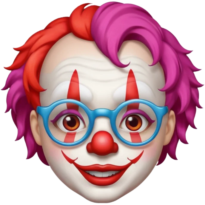 clown with eyeglasses emoji
