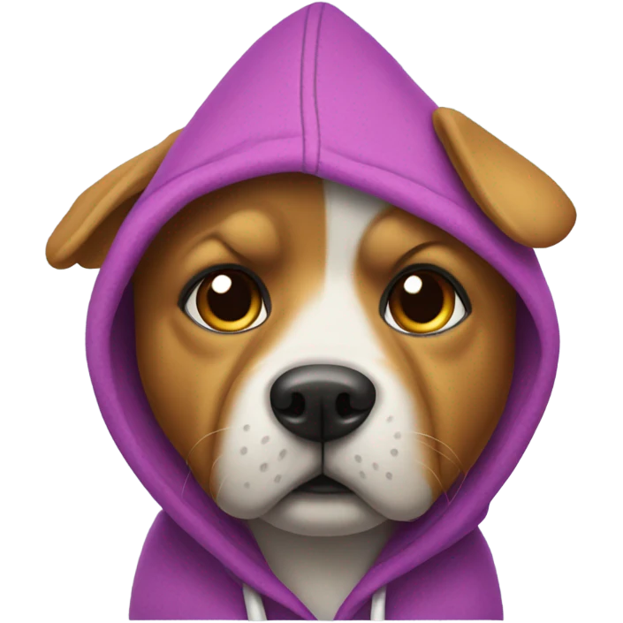 Dog wearing a hoodie emoji