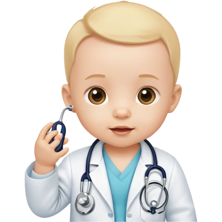Baby, 6 months, with a stethoscope emoji