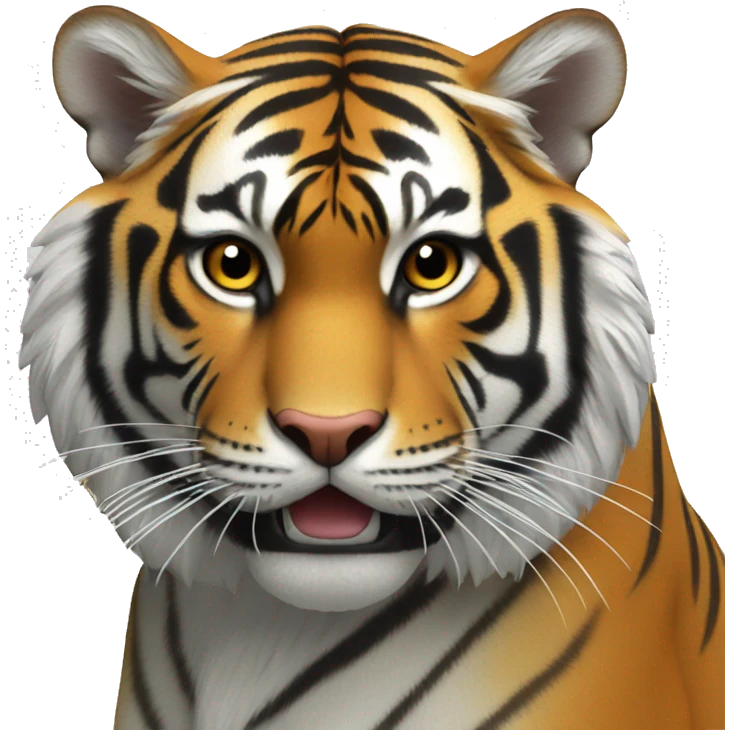 Tigre jaine avec de l électricité emoji