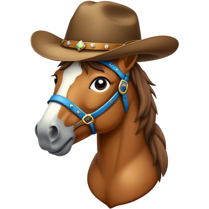 horse wearing cowboy hat  emoji