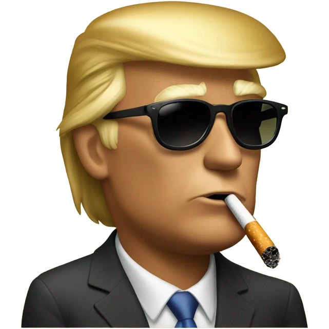 Trump sunglasses smoking emoji