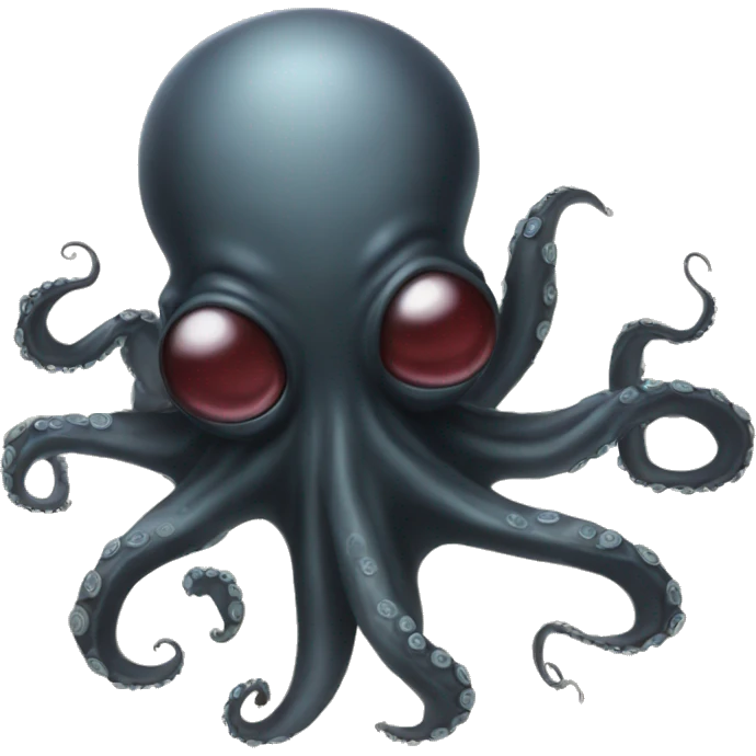 Blind Black Alien Octopus,  emoji