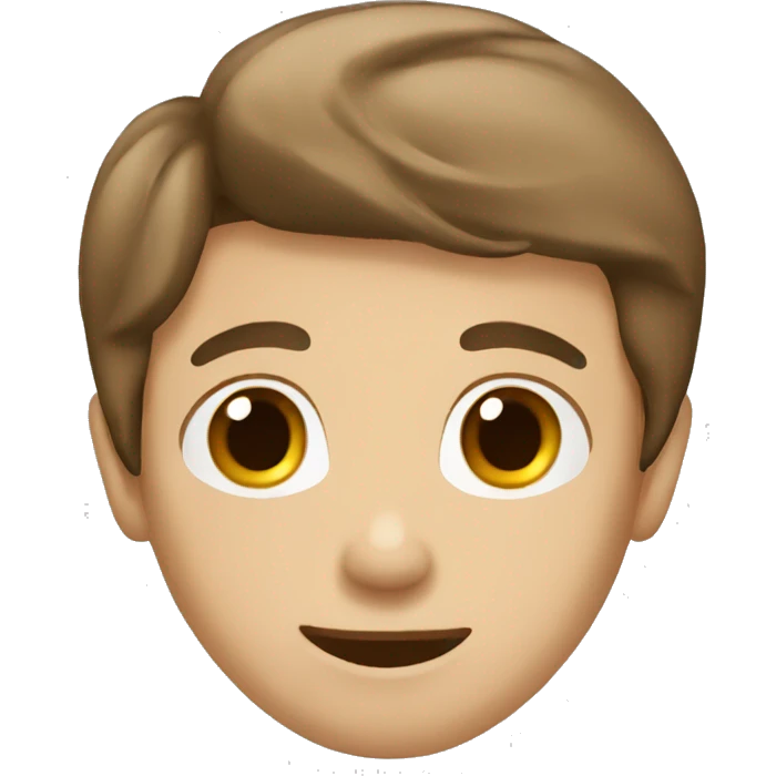 Rich boy with straight brown hair  emoji