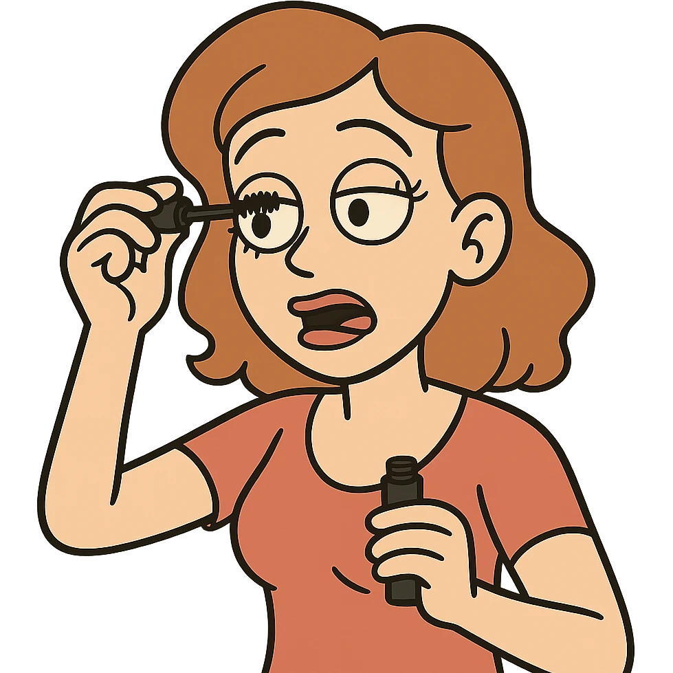 mascara, cartoon style emoji