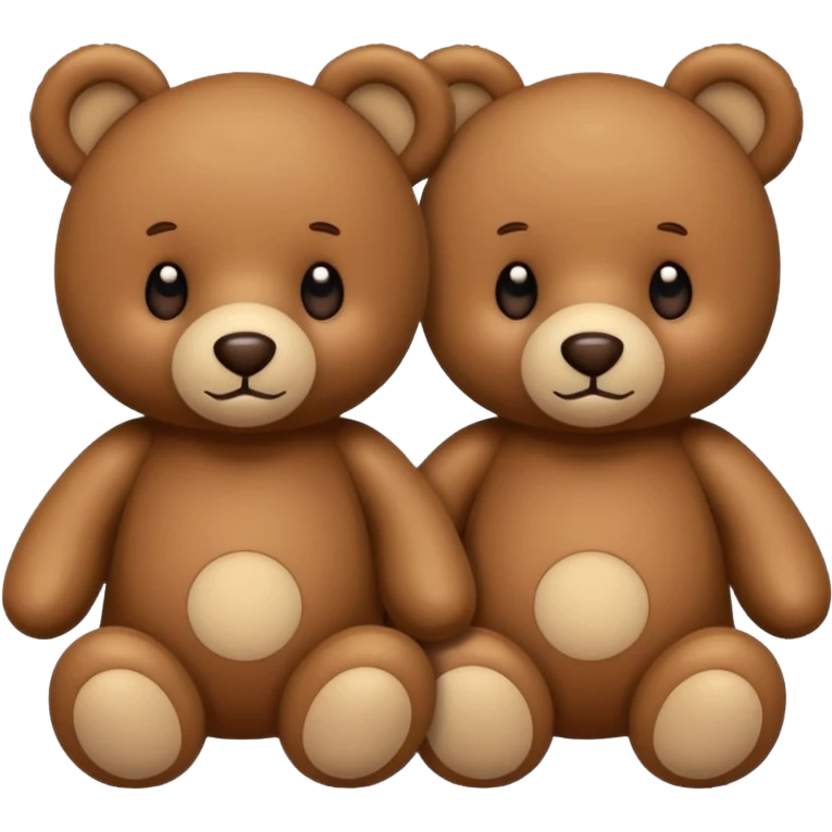2 teddy Bears , Clone. emoji