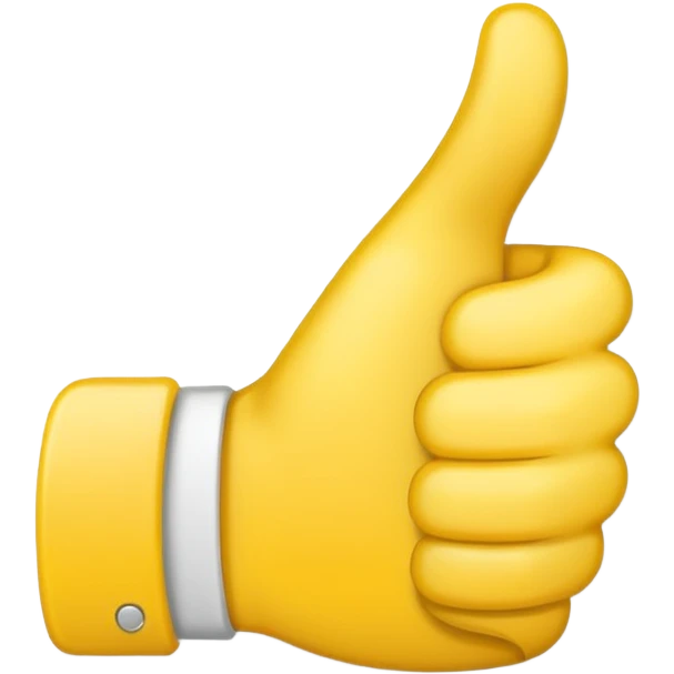 thumbs up emoji outlined in white emoji