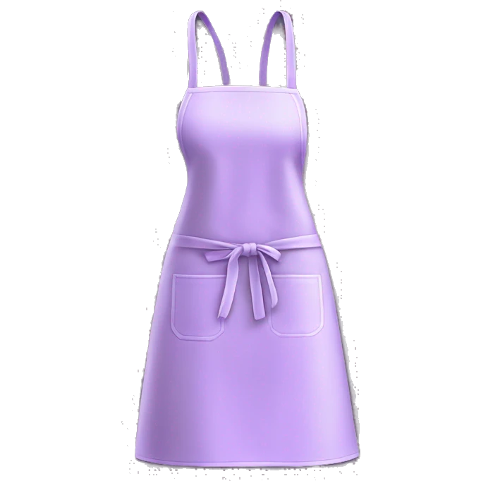 Realistic isolated light purple kitchen apron. emoji