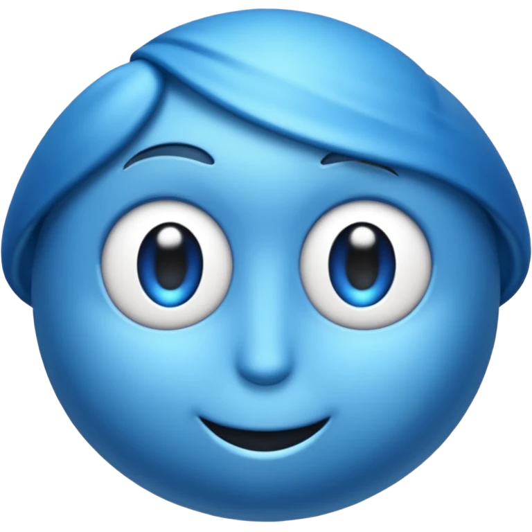 Moño color azul emoji