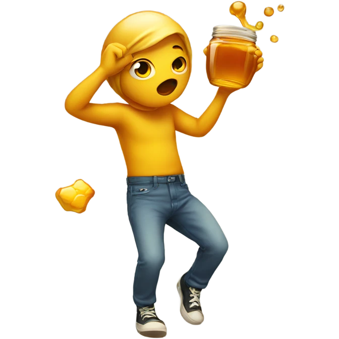 Throwing up honey emoji